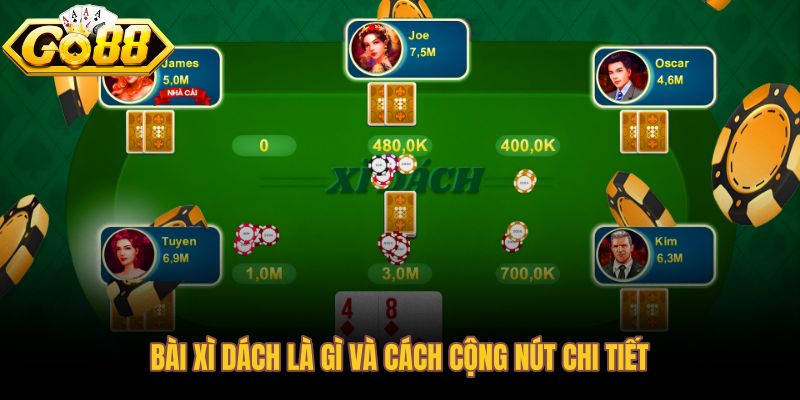 Bài xì dách với cách cộng nút theo từng nhóm quân bộ Tây