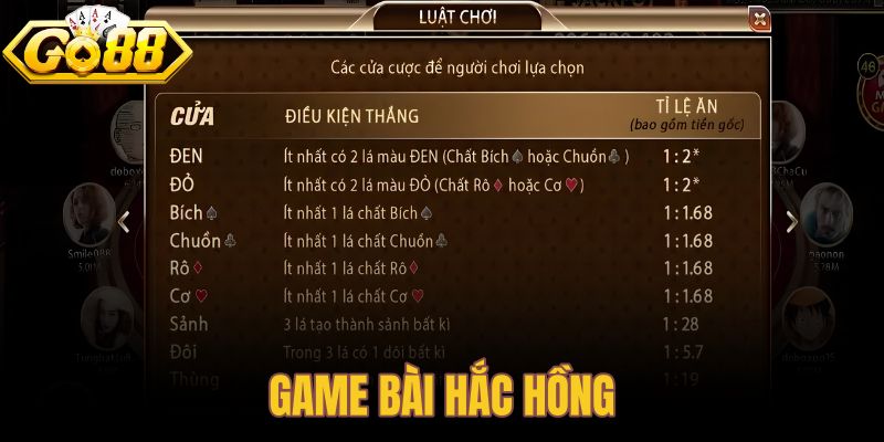 Game bài Hắc Hồng