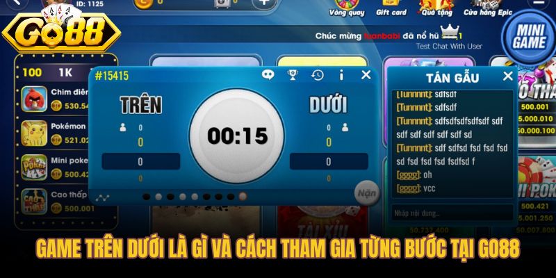 Luật chơi game trên dưới và các bước dự đoán tại Go88