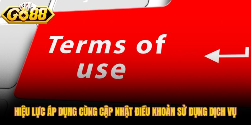 Hiệu lực và cập nhật điều khoản sử dụng theo thời điểm công bố