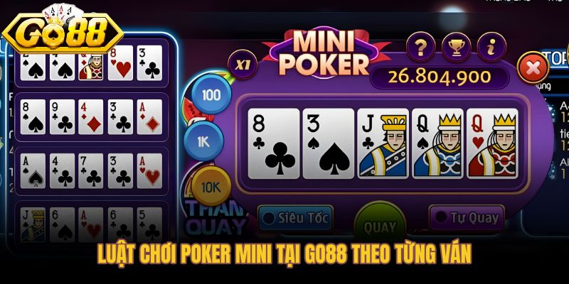 Quy trình từng ván poker mini tại Go88 với 3 bước rõ ràng