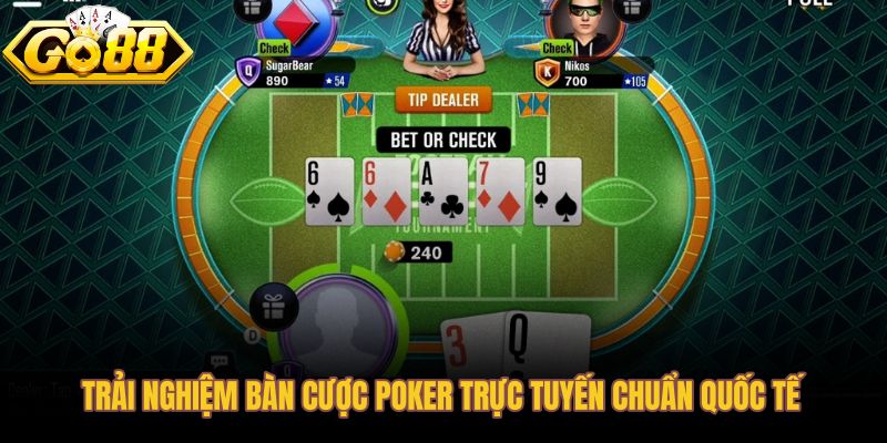 Bàn bài poker trực tuyến Go88 với tốc độ phản hồi dưới 3 giây
