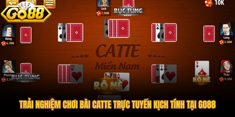 Bài Catte trực tuyến tại Go88 với nhịp ván nhanh và thao tác dứt khoát